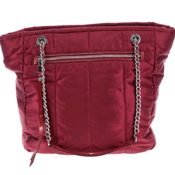 MZ Wallace Cranberry Tote Bag with Chain Strap EUC - Picture 2 of 3